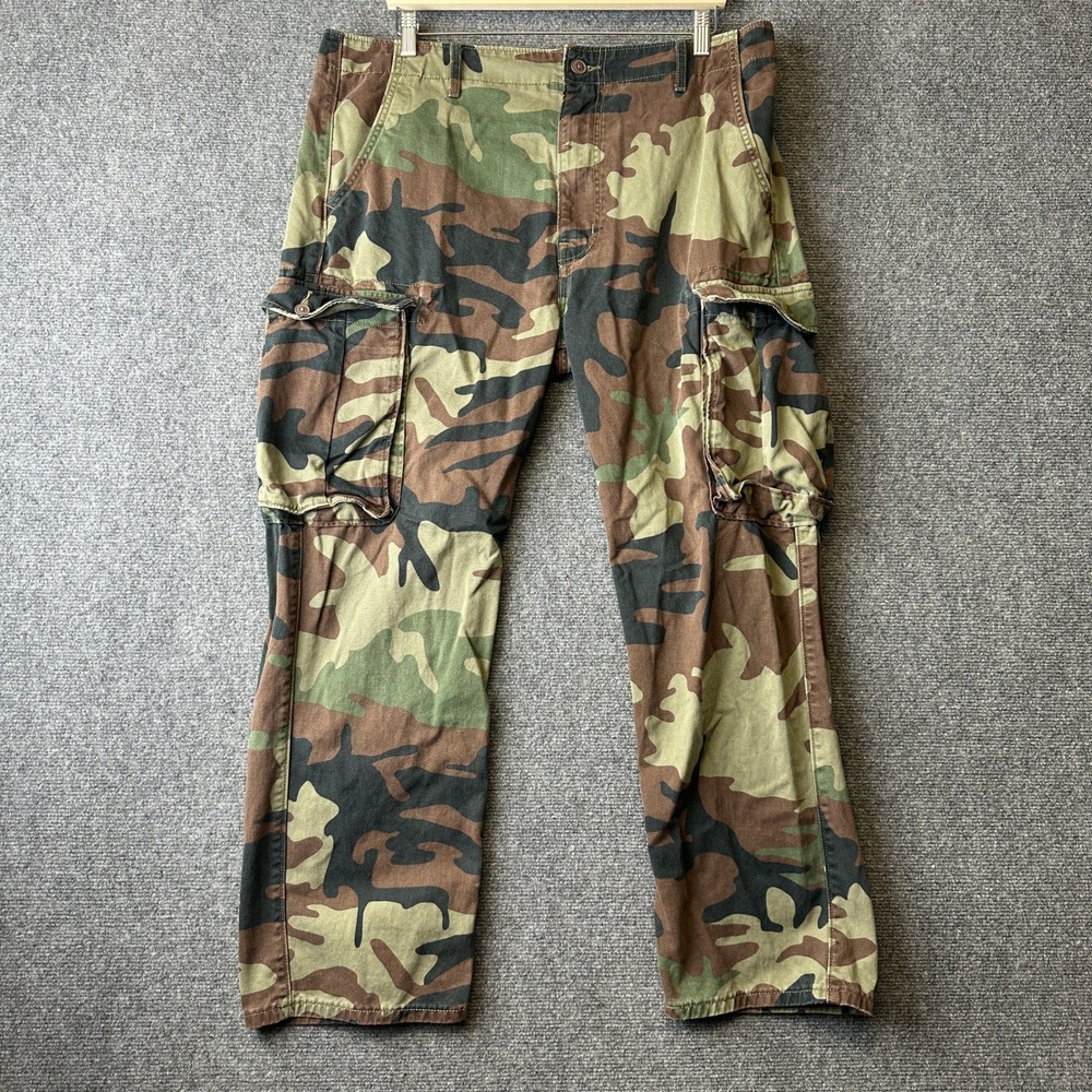 Levis Pants Mens 36x30 Green Camo Cargo Military Tactical Combat Trousers